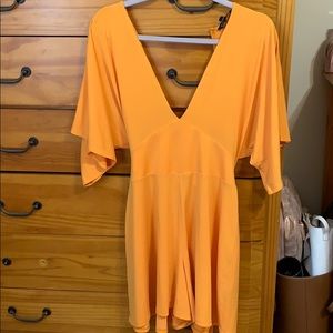 Orange Express Romper